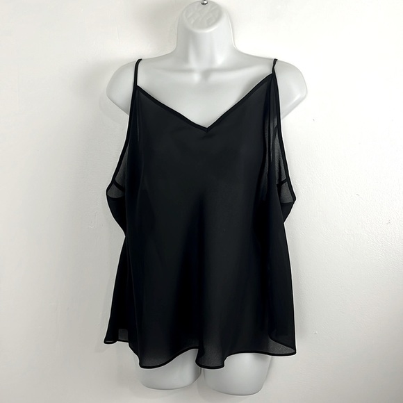 Lauren Ralph Lauren Black Sheer Ruffled Black and Gold Blouse - Picture 11 of 14